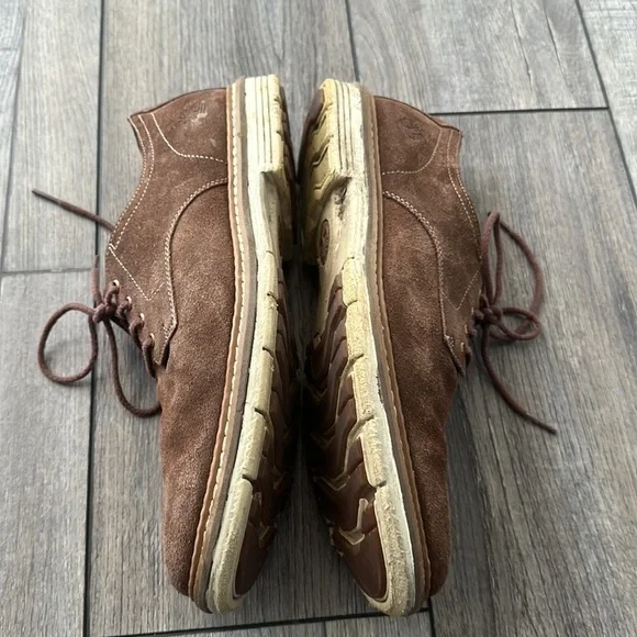 Timberland brown tan soft suede lace up oxfords with sensorflex 9.5 - Picture 5 of 7